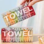 14PCS SET Compressed Disposable Washcloths Travel Portable Cotton Facial Cleansing Towel Thickened Wet And Dry Dual-use