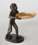 Standing Monkey With Metal Tray 39X20X31CM