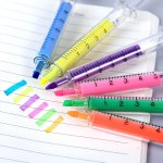 6PCS Kawaii Syringe Highlighter Pen Syringe Needle Shape Mechanical Color Pen Ballpoint For Office School Marker Writing Tool Ba