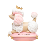 Dala Resin Poodle White On Pillow 4 Inch