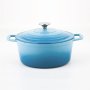 La Cocina Cast Iron Round Casserole 25CM - 4.7LITER - Blue