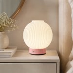 Luca Round Rechargeable Lamp - Beige Pink Green - Beige