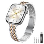 Sololup Slim Metal Band Compatible With Apple Watch Bands For Women Series 11 10 9 8 7 6 5 4 3 Se 3 2 1 Thin