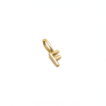 F Alphabet Charm In Yellow Gold