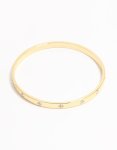 Goldair Gold Plated Cubic Zirconia Layered Toggle Bracelet