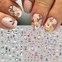 3pcs Christmas Nail Art Stickers Decals Self-Adhesive Snowflake Xmas Winter Holiday Cute Nail Supplies Nail Art Design Decoration Accessories