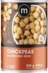 M Chickpeas In Sweetened Brine Vegetables