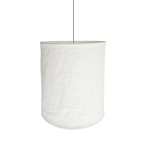 Collapsible Tall Linen Pendant Light White Black - Black