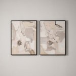 Timeless Veil Hand Painted Wall Art Set Of 2