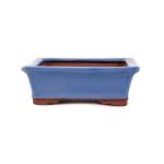 Assorted Glazed Bonsai Pots 10" - Light Blue Rectangle 25 X 20 X 8CM