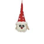 Polyester Owl With Xmas Hat 10X5.5X14CM