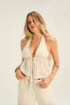 Berkley Halter Top - Black Viscose