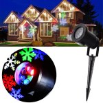LED Outdoor Christmas Waterproof Dynamic Snowflake Projection LED Garden Lamp