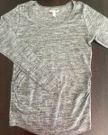 H&m Grey Melange Maternity Long Sleeve Top Large
