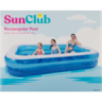 Club Blue & White Rectangular Inflatable Pool