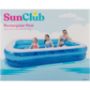 Club Blue & White Rectangular Inflatable Pool