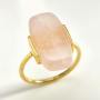18CT Gold Rose Quartz Gemstone Ring - 58 / Rose Quartz