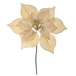Goldair Gold Poinsettia Pick D18X25CM