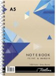Treeline A5 Wiro Note Book Feint - 100 Page - Pack Of 5 Notebooks