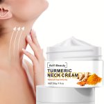 Turmeric Neck Firming Cream - Facial Moisturizer With Retinol Collagen & Hyaluronic Acid - Double Chin Reducer - Day & Night Cre