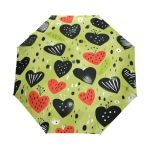 Kaaviyo Doodle Cartoon Hearts Umbrella Windproof Automatic Foldable Umbrells Auto Open Close For Men Women Kids