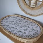 Fitted Sheet For Changing Basket Leaf Print