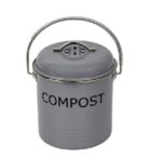 Embossed Compost Bin - 5L - Dark Grey