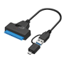 2-IN-1 USB & Type-c To SATAIII Adapter For 2.5 Inch Ssd-hdd Hard Disk By Gc