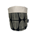 Banana Leaf Parchment On Black Decorative Holder