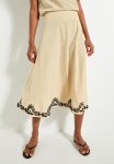 Edit Embroidered Hem Circle Skirt Co-ord - Neutral