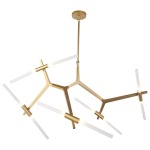Twig Chandelier Light 5 Arm Gold