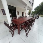 Outdoor Patio 4 12-SEATER Without Cushions - Teak - 12-SEATER