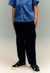 Seersucker Joggers - Navy Blue
