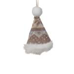Hanging Brown Knitted Hat 8X2X14CM