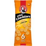 Bakers MINI Cheddars 6X33G Cheese