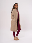 Long Hooded Knit Cardigan - XL Stone