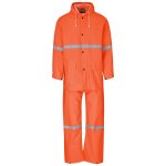 Light Duty Tornado Hi-viz Reflective Rubberised Rainsuit - Orange - Orange 5XL