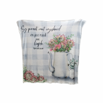 Printed Blanket Sy Praat Protea And Gingham