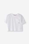 GIRLS Crossover Back Tee - 10 Optic White