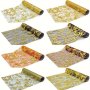 1pc Glitter Golden Table Runner Mesh Thin Sparkling Table Runner Roll Solid Color Table Runner For Wedding Bridal Shower Baby Shower Birthday Party Table Decor