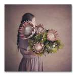 Protea Girl 2 Art Print - 30 X 30CM No Frame Print Only
