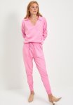 Polo Collar Bottom-top Set - Pink