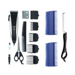 Mellerware - 12 Pce Hair Clipper Fine Tooth Combs & Cut Throat Carrier