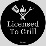 Lifespace "licensed To Grill" Drinks Coasters - Set Of 6