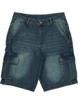 Denim Cargo Shorts - 8 9 Blue