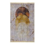 Geometric Abstract Printed Rug With Gold Lines- CPR2213