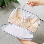 1PC Durable Bra Wash Bag With Handle & Zipper - Anti-deformation Thick Mesh Laundry Protector For Women's Lingerie And Underwear