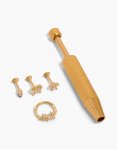 Goldair Gold Plated Surgical Steel Flat Back Tool & Flower Vine Earrings Pack