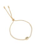 Goldair Gold Plated Cubic Zirconia Oval Bezel Toggle Bracelet