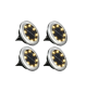 Solar-powered In-ground Garden Lights With Warm Light 4-PACK